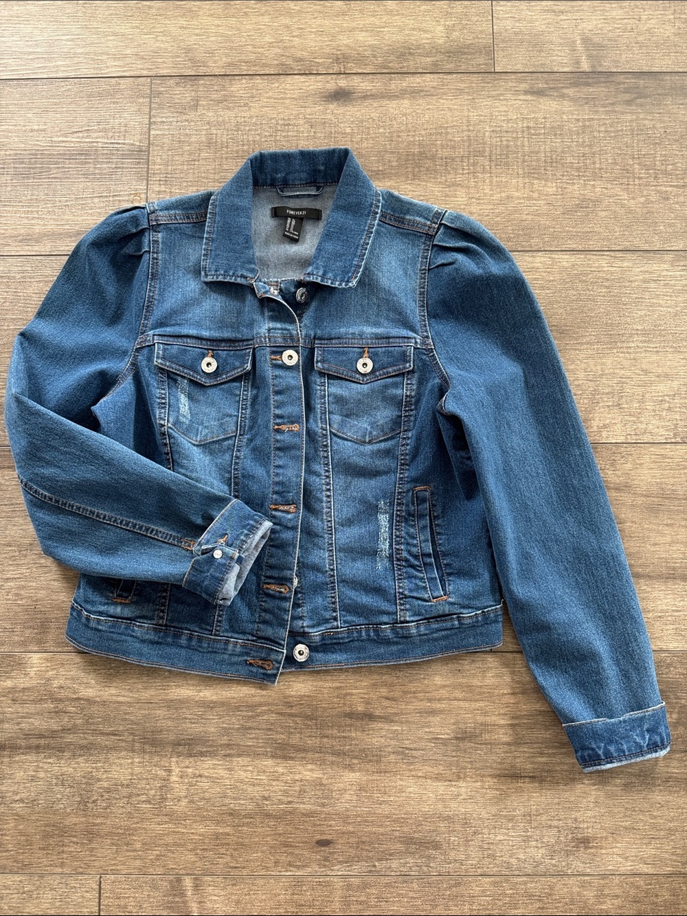 Forever 21 Blue Denim Jean Jacket